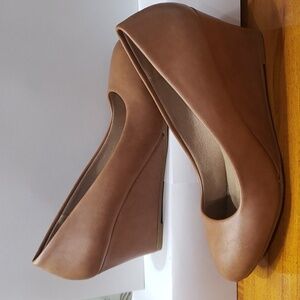 Forever. Taupe; Man Made Leather Wedges; Round Toe. Size 8. NIB